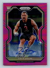 2020 Panini Prizm #387 Zack Baun Rookie Autographs Prizm Pink