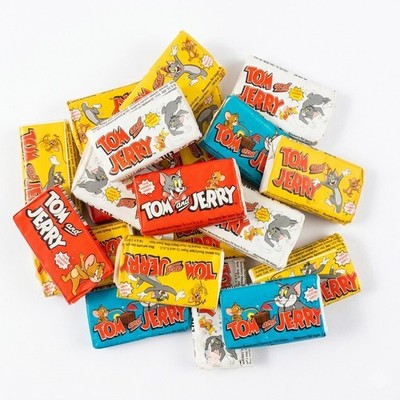 Super SET bubble gum - Tom and Jerry - white, red, blue, yellow - 20pcs