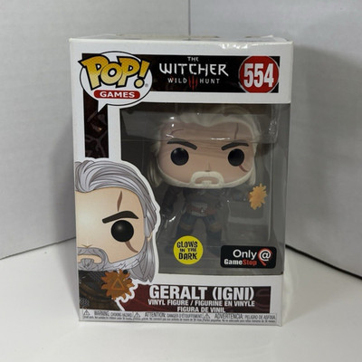 Funko Pop! Games The Witcher Geralt (Igni) #554 Glow GameStop Exclusive