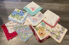 VINTAGE HANKIES HANDKERCHIEF BEAUTIFUL FLORALS 1950s Mixed lot Of 8