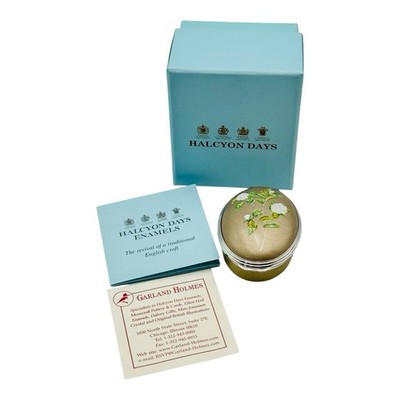 Halcyon Days RHS Camellia Japonica Trinket Box Pill Box NEW IN BOX