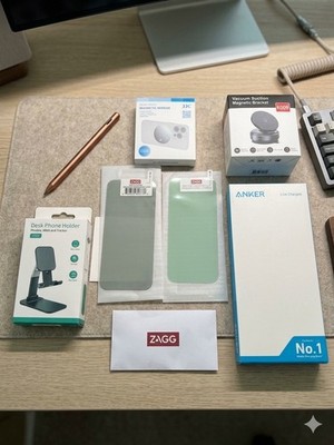 ZAGG JJC Anker Mixed Phone Accessories Lot K009 Magnetic Vacuum Suction