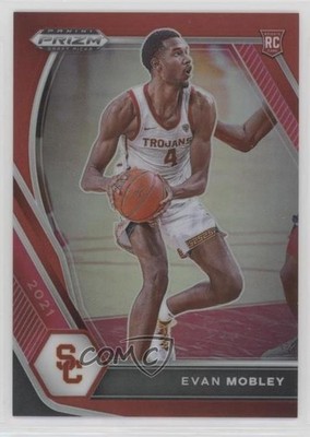 2021-22 Panini Prizm Draft Picks Red Prizm 22/299 Evan Mobley #2 Rookie RC 4z8