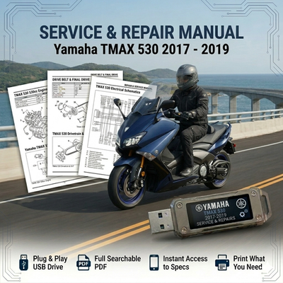 YAMAHA TMAX 530 2017 2018 2019 SERVICE REPAIR SHOP MANUAL USB | eBay