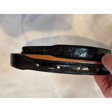 Vintage Genuine American Alligator Leather Belt Size 30 Black