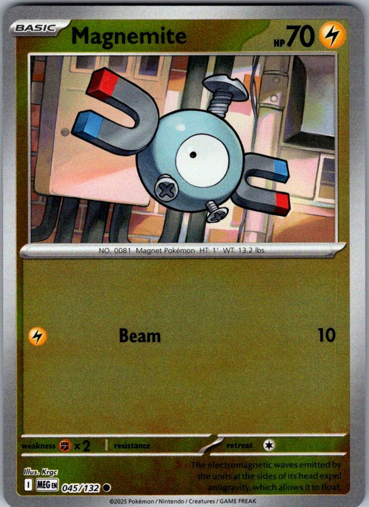 ME01: Mega Evolution #045/132 Magnemite Reverse Holo