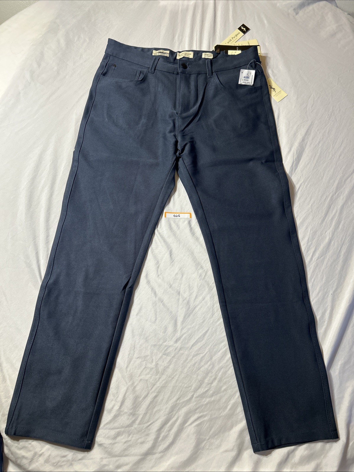 Nwt Scott James Men’s Midnight Blue Slim Fit Stretch Straight Legs 34/32