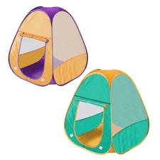 Kids Play Tent 2 Pcs Pop Up Tent for Girls and Boys, Automatic Setup and