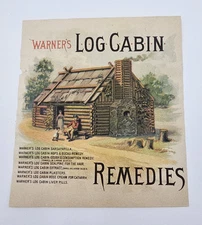 Warner's Log Cabin Remedies Victorian Trade Card 1800s Large