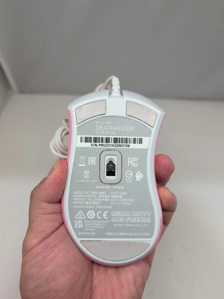 Razer Hello Kitty DeathAdder Essential Gaming Mouse RZ01-0385 G2 - Image 4 of 4