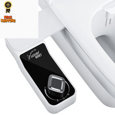 Bidet Attachment for Toilet - A Non-Electric Self Cleaning Water White Black