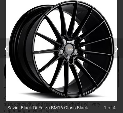 SAVINI 22   DI FORZA BM16  GLOSS BLACK Chrysler Dodge WHEELS RIMS 5x127 +30