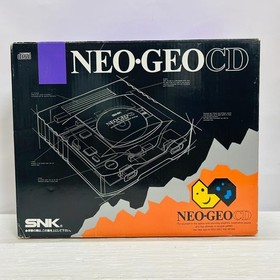 [UNUSED] SNK Neo Geo CD Console CD-T01 Black Complete Set 2 Controllers Box