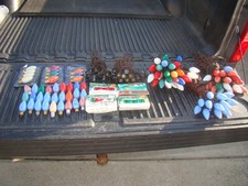 Lot Of Vintage C9 Christmas Strings W Lights Replacement Bulbs See Listing