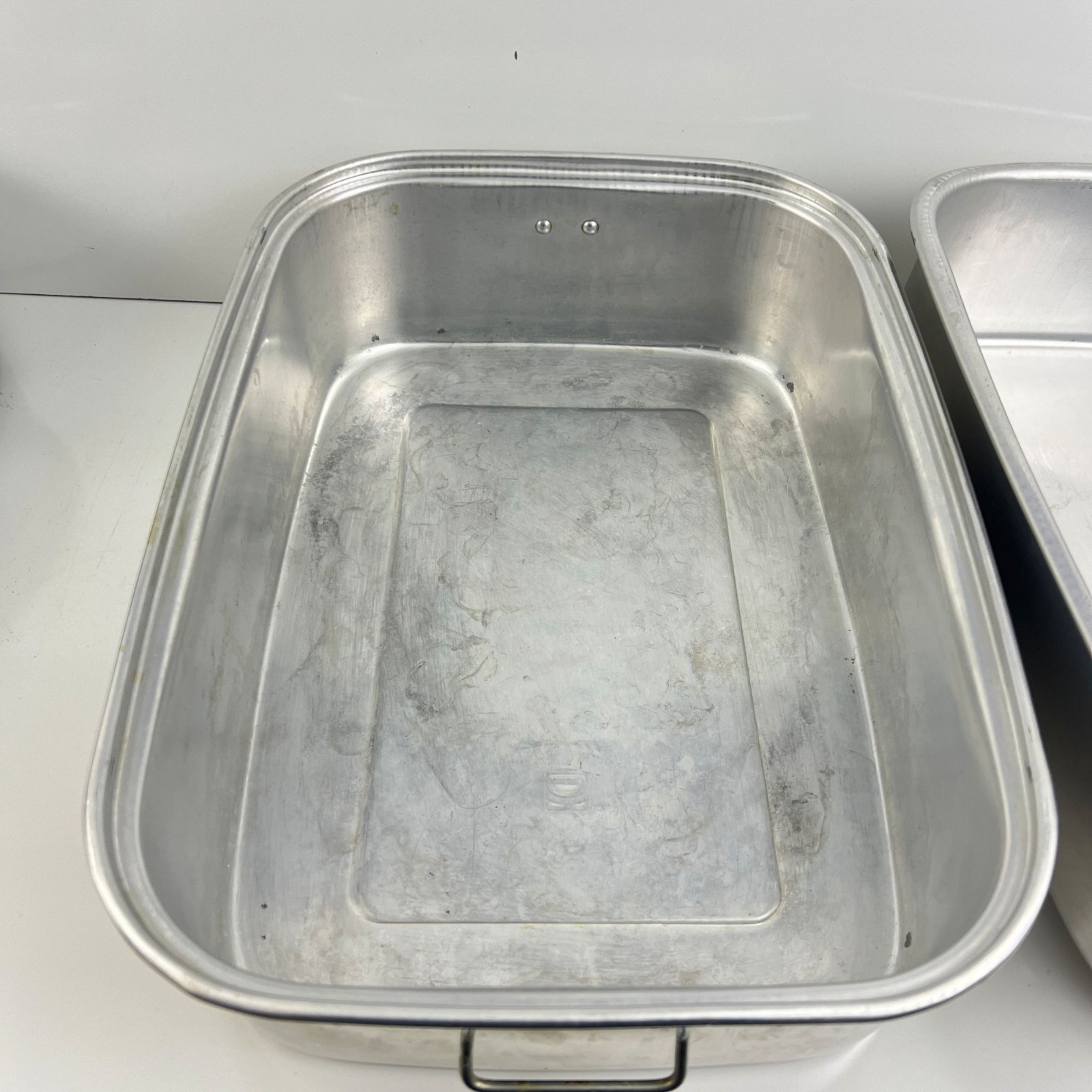 Vintage Mirro Aluminum Roasting Pan With Lid 17 1/4 x 12.5 x 8.5  Made in USA