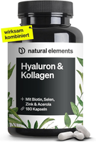 Hyaluron Kollagen Komplex 180 Kapseln Biotin Zink Vitamin C Acerola