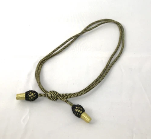 Gold and Black Silk Officers Hat Cord