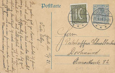 Los   vom  11.03  Karte aus  Geseke  1921