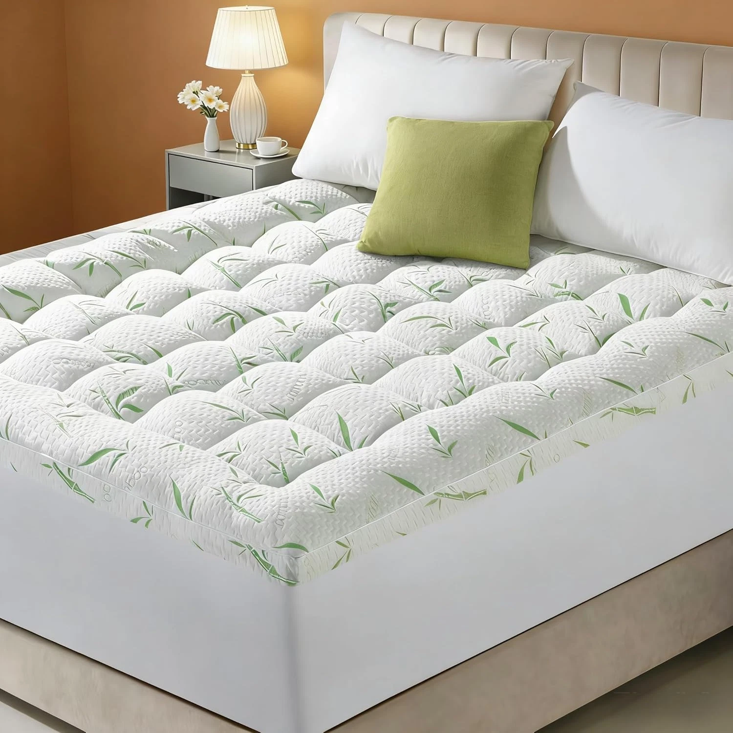 Cooling 3" Mattress Topper California King - Firm Pillow Top for Back Pain