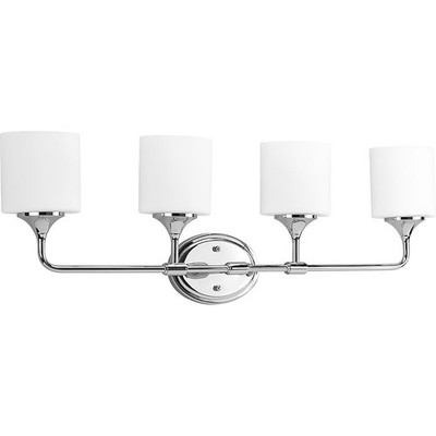 Progress Lighting Lynzie 33.25-in 4 Light Polished Chrome Vanity light