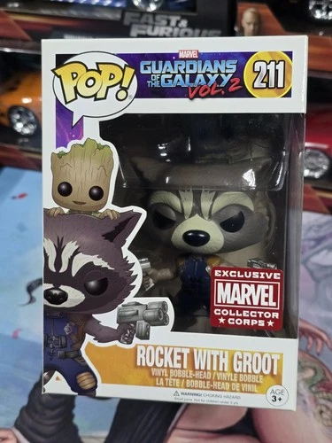 GOTG Vol. 2 - Rocket with Baby Groot - Funko Pop! - Marvel Collector Corps Exc.