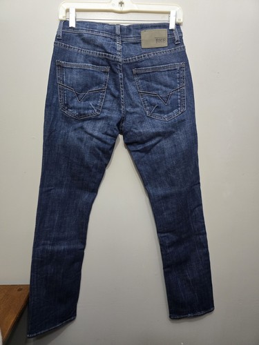 BKE Alec Mens Jeans 29S Straight Jeans Dark Wash Fade Cowboy Western ABP5084 - Picture 9 of 11