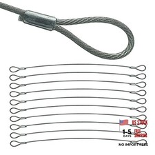 Stainless 304 Steel Looped Aircraft Cable Length of 10inch 20inch - 14inch