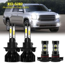 For Gmc Yukon Xl 1500 2007-2014 6000k Led Headlight Fog Light Bulbs Hilo Beam For Gmc Yukon Xl 1500 2007-2014 6000k Led Headlight Fog Light Bulbs Hilo Beam
