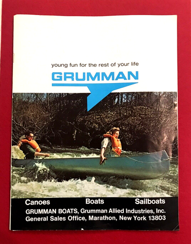 RARE - Grumman Aluminum Canoe Lateen Sail Rig Instructions, Price List & Catalog