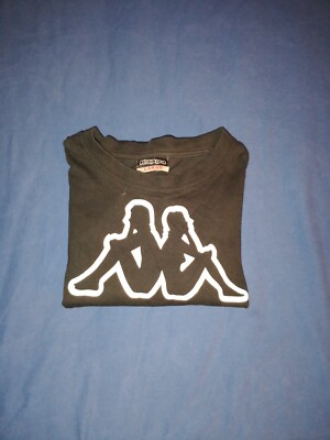 T-Shirt Kappa Schwarz 2-3 x getragen. sehr guter zustand.Gr.L Herren Damen Junge