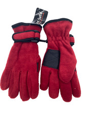 Handschuhe Kinder Gr. 5 / 5,5 Rot Unisex Fleece Fingerhandschuhe Heat Safe Neu