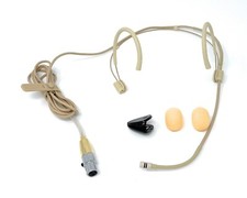 Double Earhook Beige Headset Microphone fits AKG Samson Wireless Mic Systems