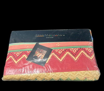 Vintage NEW OS Collier Campbell GYPSY DANCE Southwest Floral King Flat Sheet