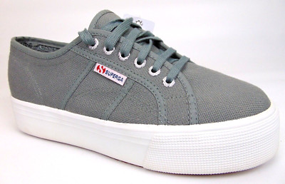 Superga 2790A Cotu Platform Sneakers Casual Shoes Women's Size 8.5 M Gray, NEW