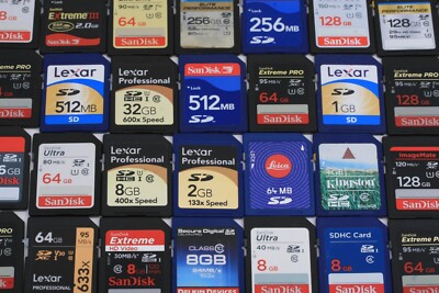 SD Memory Cards 2GB 16GB 64GB 128GB 256GB SanDisk Lexar Samsung SONY
