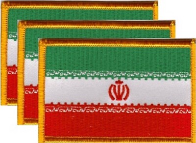 Pack of 12 Country Flag Patches 3.50'' x 2.25'', Twelve International Sew/Iron On