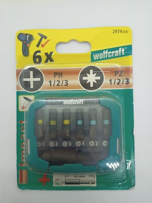 Wolfcraft Impact Bit-Box 7-tlg. PH 1/2/3 PZ 1/2/3