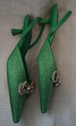 Karen Millen green rhinestone slip on sling back mule shoes size 4/37 — photo 2