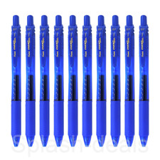 Image of 10 x Pentel Energel X BL107 Retractable Gel Roller Pens - 0.7mm Tip - Blue