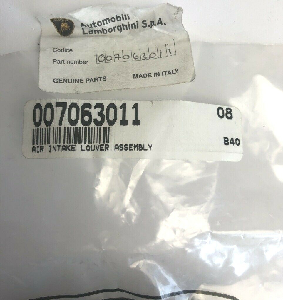 Lamborghini OEM Air Intake Louver Assembly Brackets 007063011