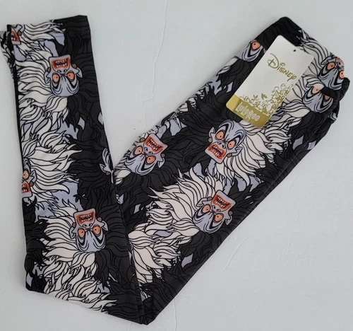 LuLaRoe Girls L/XL Leggings Cruella de Vil Disney Villians 101 Dalmations