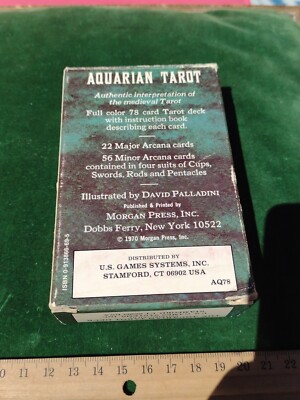 Vintage 1970 AQUARIAN The Fool TAROT CARDS X 78 MORGAN PRESS/US
