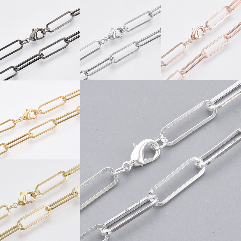 Bracelet Chains Tiggell 20pcs Chain Bracelets Kit Alloy Link With Lobster Charm Necklace Chain