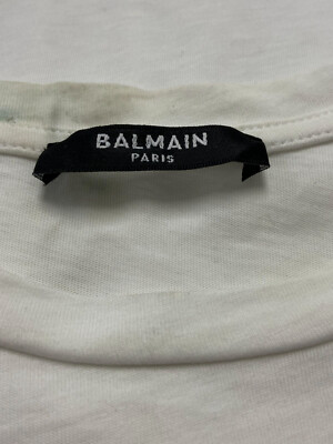 BALMAIN PARIS スウェットシャツ　ホワイト　美品 Printed Balmain Paris sweatshirt white white - Women | BALMAIN