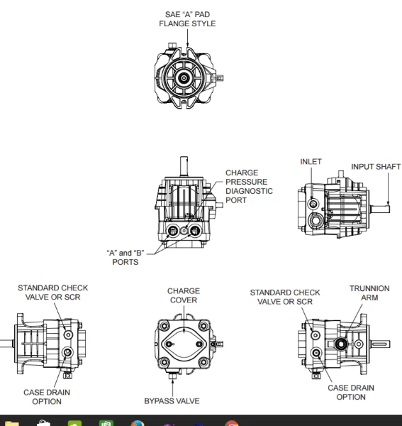 HYDRO GEAR PE-CKCC-ZA1J-XLXX CUSTOM Pump for Transaxle/Transmission - Image 4 of 4