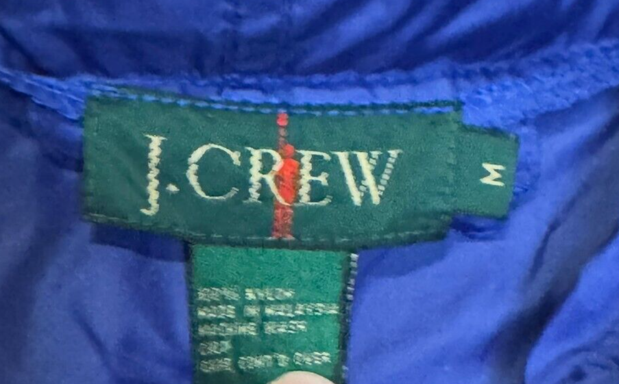 FILA Giacca a vento uomo J.Crew logo remi cappuccio mezza zip bottone viola media