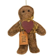 NEW -- Gingerbread Man XOXO Felt Christmas Ornament