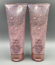 Bath  Body Works Pink Suede Ultimate Hydration Body Cream Full 8 Oz S/2 4112A