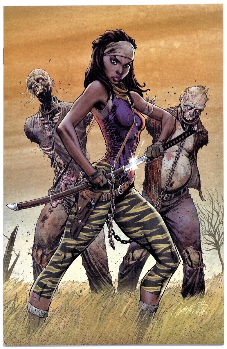 WALKING DEAD 15th ANN. ED #19(10/18)CAMPBELL A,B,C,D(1:MICHONNE