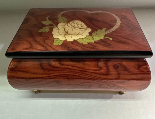 Vintage The San Francisco Music Box Wood Inlay Lacquered Jewelry Box Italy - Picture 17 of 18